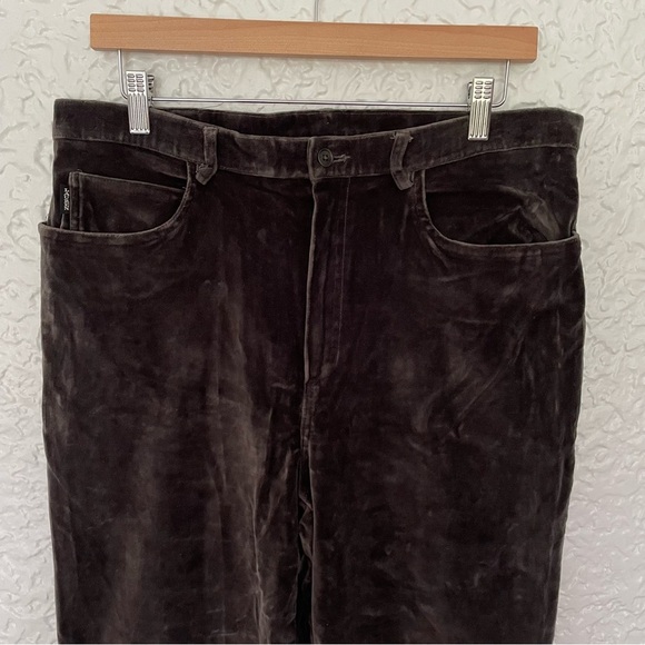 Lauren Ralph Lauren Velvet Gray Straight Leg Pants Size 16 - Picture 3 of 10